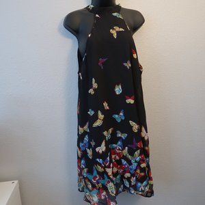 BUTTTERFLY HIGH NECK DRESS
